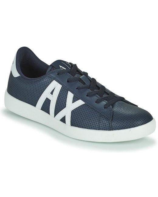 Armani Exchange Lage Sneakers Traoria in het Blauw voor heren - Lyst