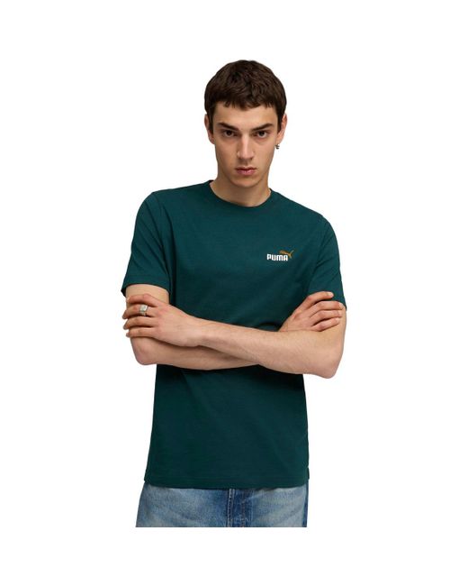 T-shirt Ess 2 Color Small No. 1 Logo Tee PUMA pour homme en coloris Green
