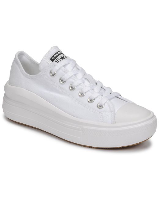Sneakers Basse Chuck Taylor All Star Move Canvas Color Ox di Converse in White