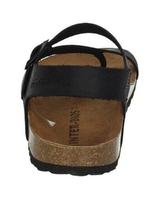 Claquettes Interbios pour homme en coloris Black