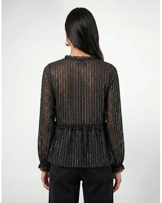 Moony Mood Blouse Pabbenant in het Black