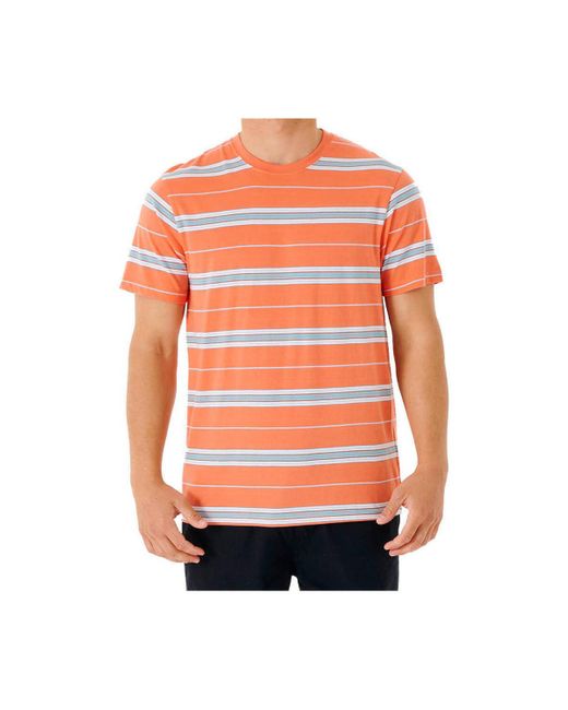 Polo SURF REVIVAL STRIPE TEE Rip Curl pour homme en coloris Orange