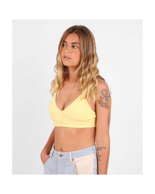Maillots de bain Brassière drapée unie NORONHA Oxbow en coloris Yellow