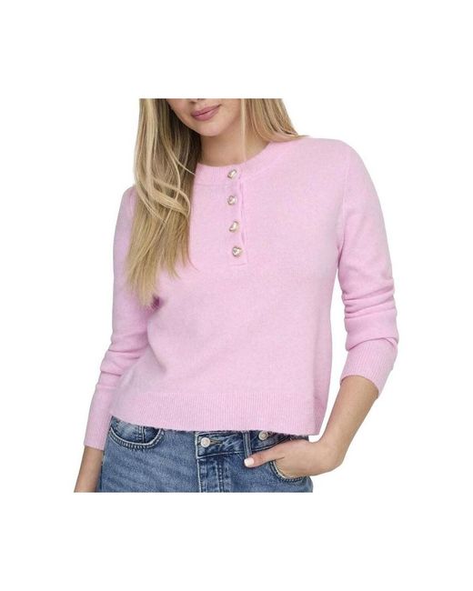 Pull Half Button ONLY en coloris Pink