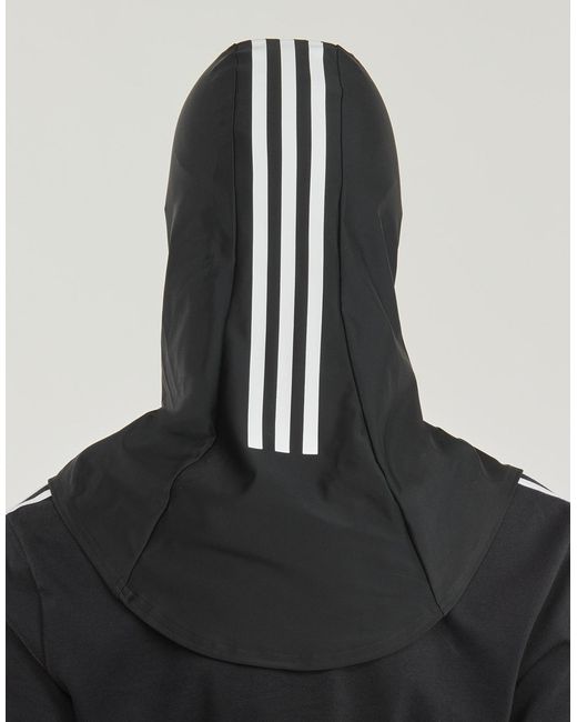 Chapeau 3-Stripes Swim Hijab Adidas en coloris Black