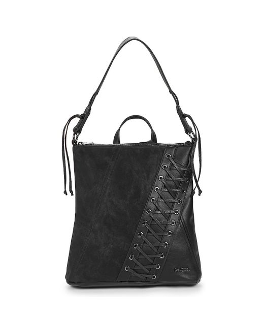 Desigual Black Rucksack Backpack Patch Tango Pretoria Mini
