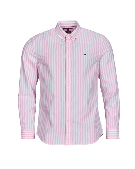Tommy Hilfiger Hemdbluse Flex Poplin Bold Stripe Rf Shirt in Purple für Herren