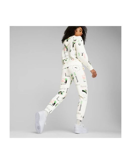 Jogging Classics Printed Sweatpants PUMA en coloris White