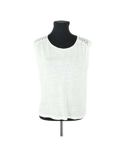 Blouses Top en lin Des Petits Hauts en coloris White