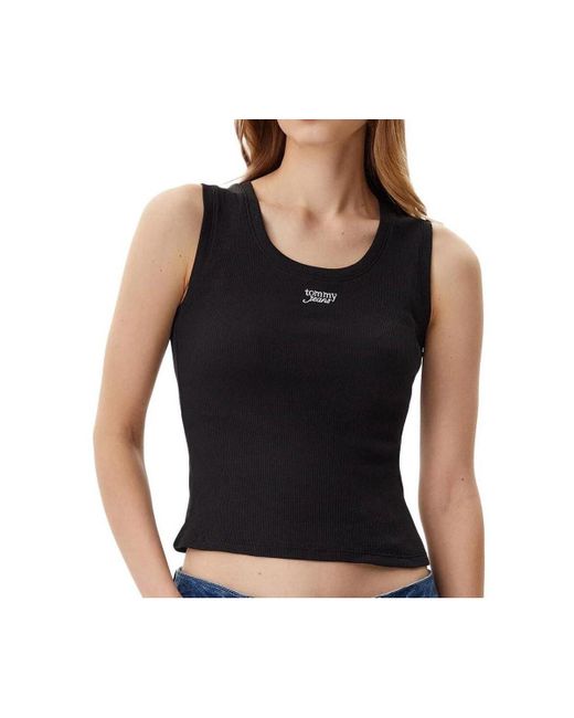 Debardeur DW0DW21369-BDS Tommy Hilfiger en coloris Black