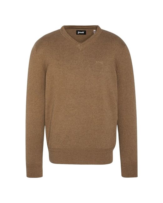 Pull Pull Ref 67238 Camel Schott Nyc pour homme en coloris Brown