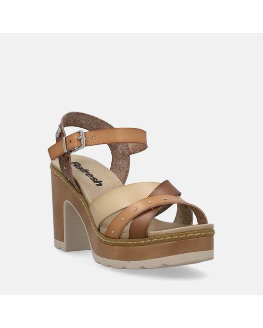 Espadrilles SANDALO TACCO Refresh en coloris Metallic