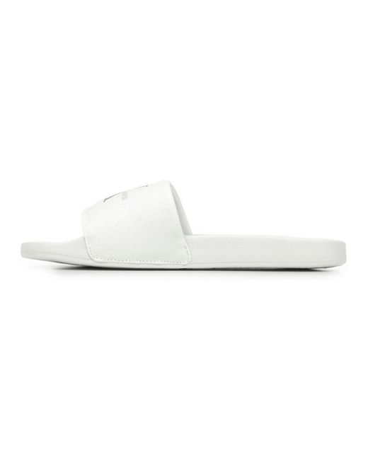 Calvin Klein Sandalen Slide Monogram Cv in het White voor heren