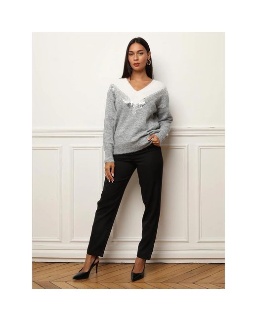 Pull Pulls Pour Femme La Modeuse en coloris Gray