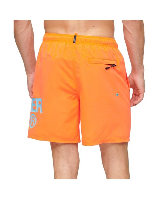 Short Short de Bain Sportswear Logo 17 Superdry pour homme en coloris Orange