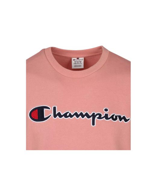 Sweat-shirt hirt CREWNECK Champion pour homme en coloris Pink