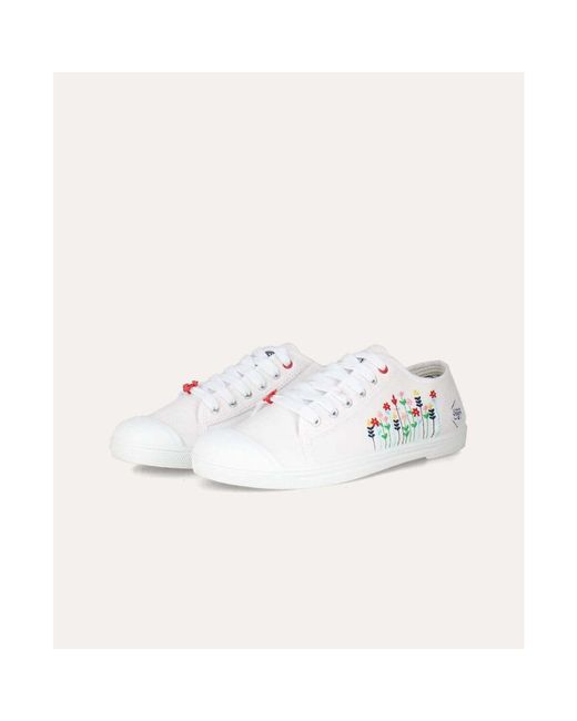 Baskets basses basic 02. Le Temps Des Cerises en coloris White