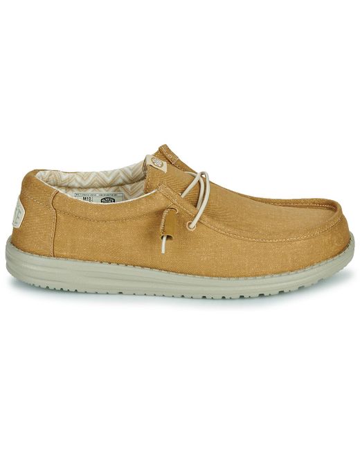 HeyDude Herrenschuhe Wally Stretch Canvas in Natural für Herren