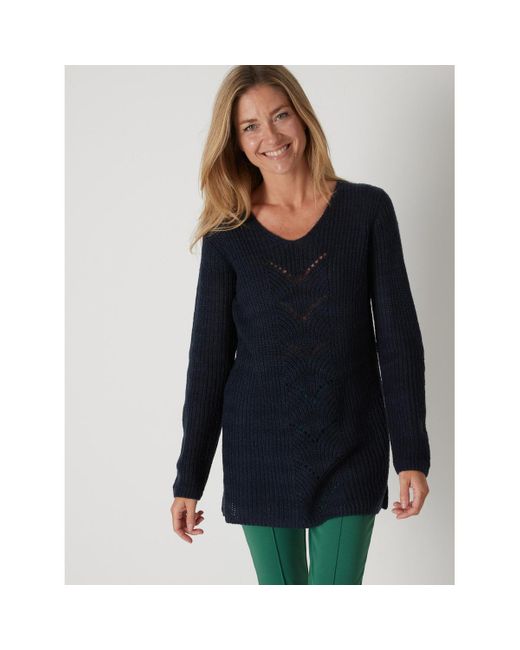 Pull by - Pull-tunique maille fantaisie Daxon en coloris Blue