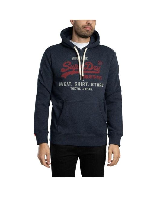 Sweat-shirt Sweat à capuche décontracté avec logo vintage Heritage Superdry pour homme en coloris Blue