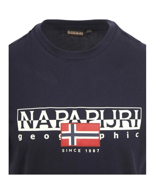 T-shirt Napapijri pour homme en coloris Blue