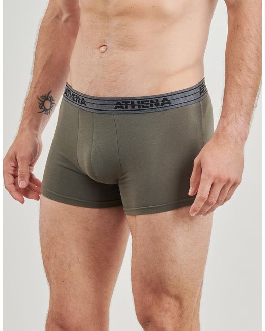 Athena Boxers Basic Coton Pack De 4 in het Black voor heren