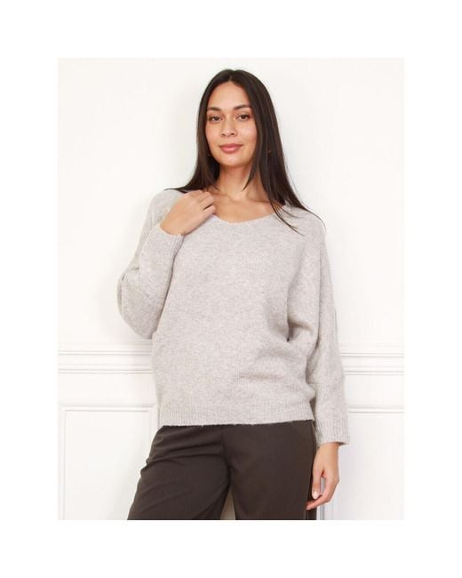 Pull Pulls Pour Femme La Modeuse en coloris White