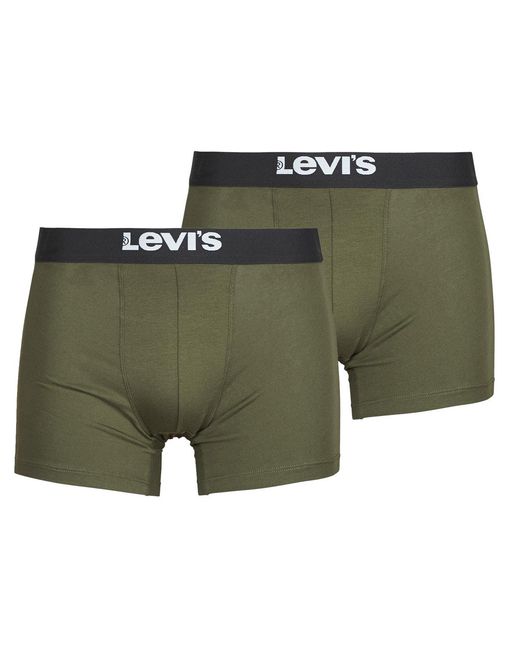 Boxers Solid Basic Boxer Organic Cotton Pack De 2 Levi's pour homme en coloris Green