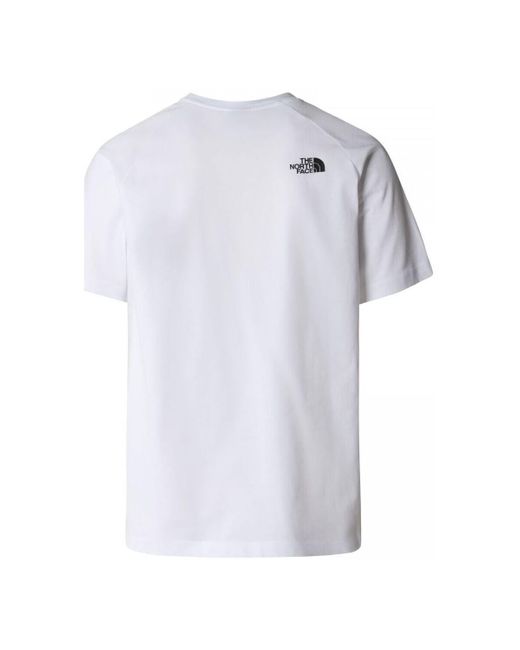 T-shirt NF0A87NJ M SS RAGLAN REDBOX TEE-ZI5 WHITE The North Face pour homme