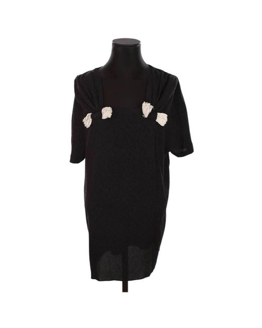 Robe courte Robe en soie Manoush en coloris Black