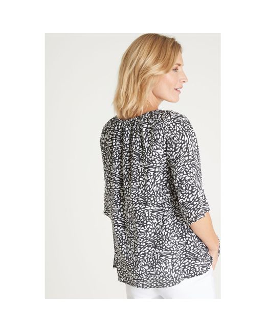 Chemise by - Tunique fluide encolure élastiquée Daxon en coloris Gray