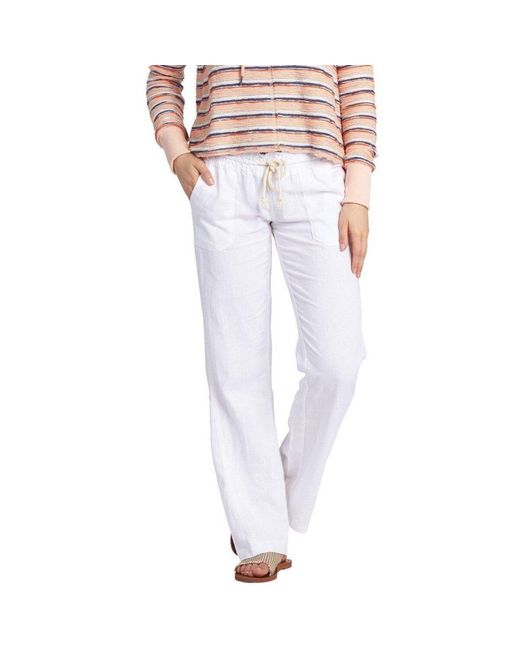 Pantalon Oceanside Roxy en coloris White