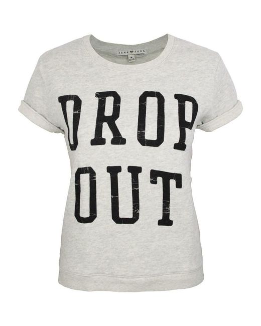 T-shirt Drop Out Junk Food en coloris Black