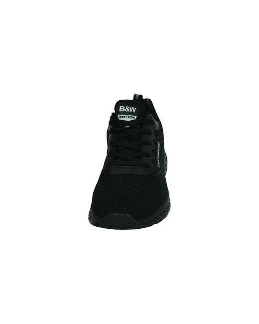Baskets basses B&W pour homme en coloris Black