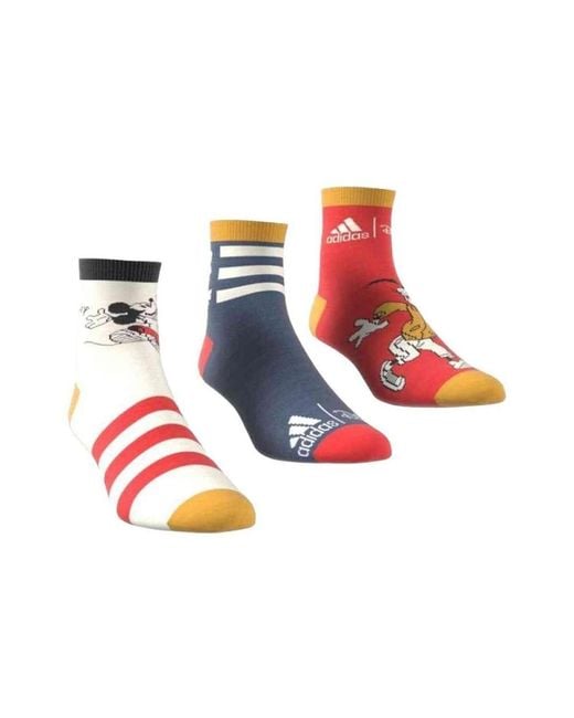 Chaussettes Mickey Mouse Adidas en coloris Red