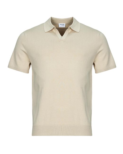Polo Slhteller di SELECTED in Natural da Uomo
