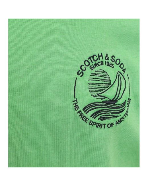 T-shirt Scotch Soda T-Shirt Logo Vert Scotch & Soda pour homme en coloris Green