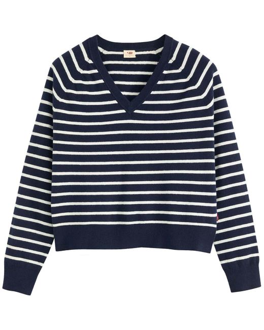Pull Tara Vneck Pullover Parisienne Stripe Pe Levi's en coloris Blue