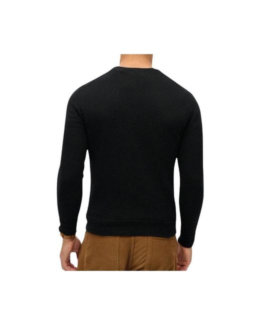 Pull Essential Slim Fit Crew Jumper Superdry pour homme en coloris Black