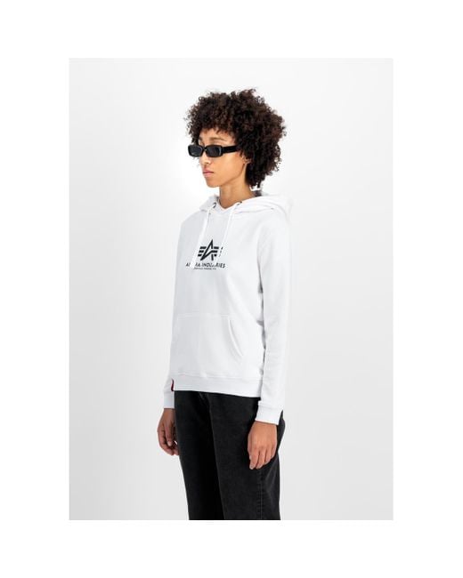 Sweat-shirt New Basic Hoodie Women - white Alpha Industries