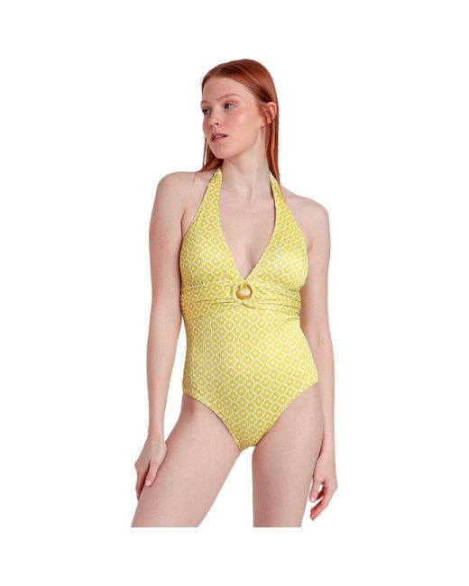 Maillots de bain Maillot de bain une pièce dos nu préformé Scarf Admas en coloris Green