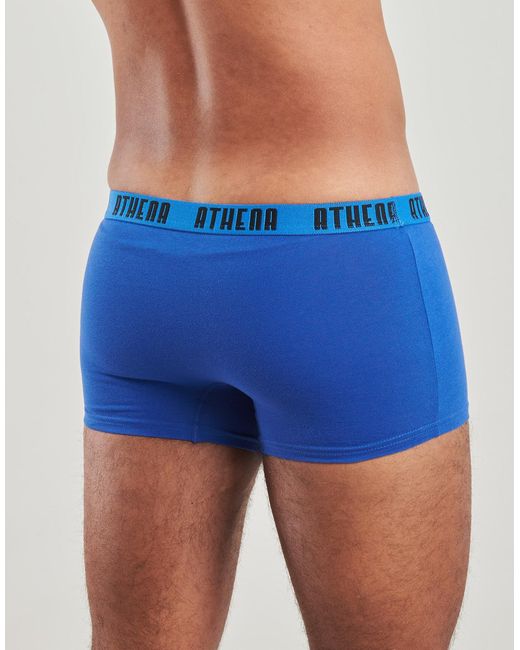 Athena Boxers Basic Color Pack De 3 in het Blue voor heren