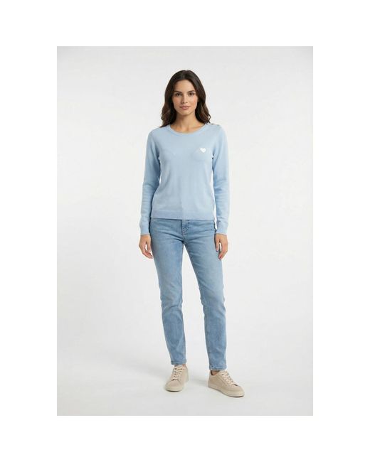 Pull 251-mkiss Morgan en coloris Blue