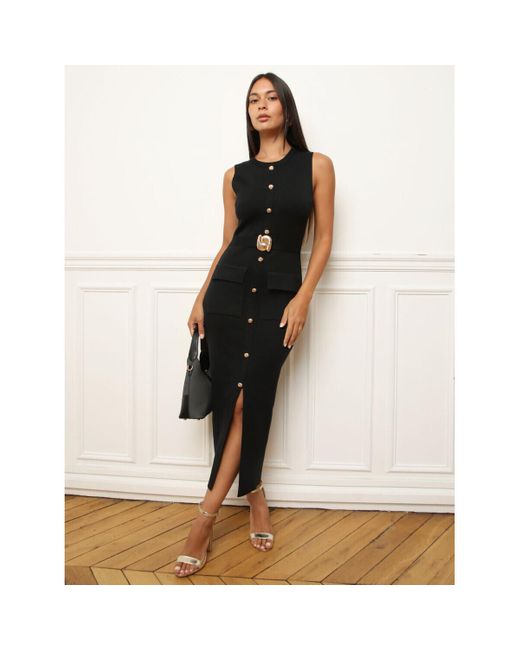 La Modeuse Lange Jurk 75970_P179872 in het Black