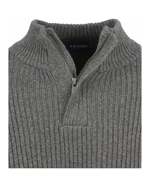 Sweatshirts Mou Pull Demi-Zip Anthracite Suitable pour homme en coloris Gray