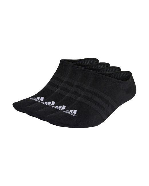 Socquettes invisibles fines et légères (3 paires) Adidas en coloris Black
