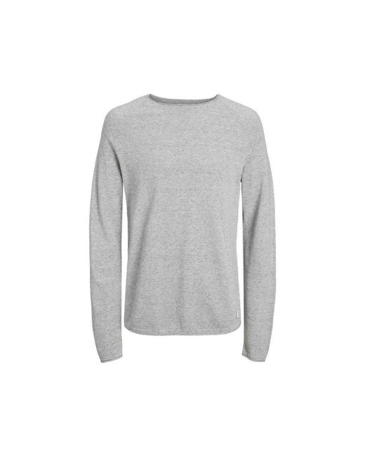 Pull Knit Crew Jack & Jones pour homme en coloris Gray