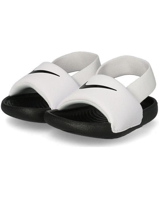 Kawa Slide Elastique Blanc Et Noir Bebe Sandales Nike Lyst