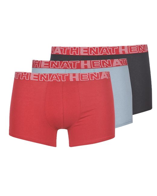 Athena Boxers Basic Color in het Red voor heren