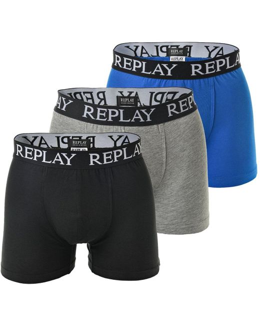 Caleçons Caleçon Paquet de 3 Replay pour homme en coloris Blue